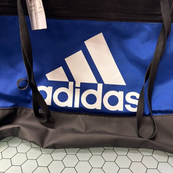 Adidas Defender IV Medium Duffle Bag Team Royal Blue White Black NWT - Picture 11 of 13